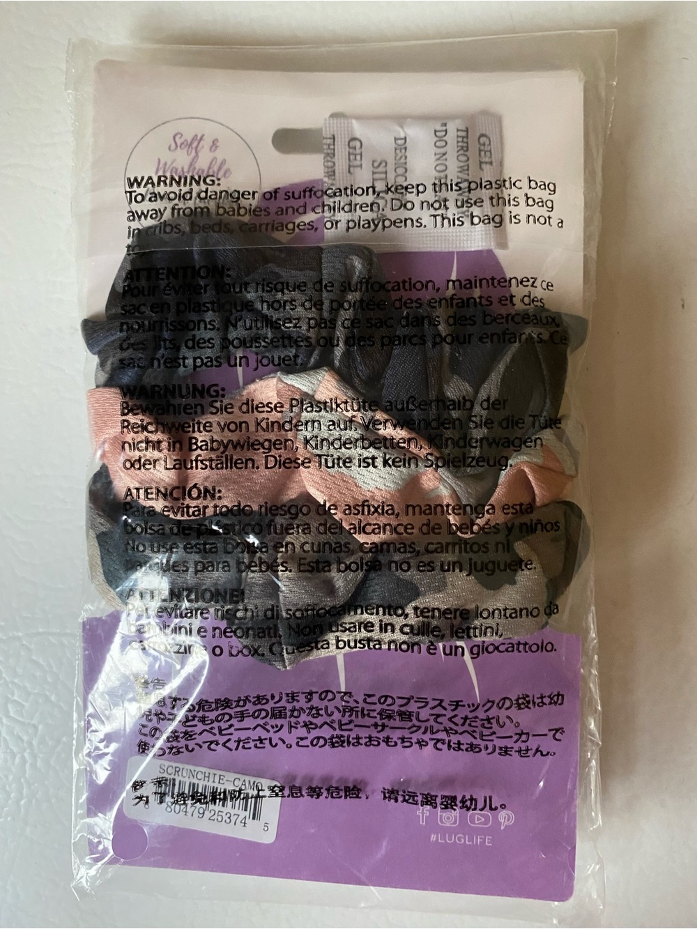 Lug Camo Scrunchies 3-Pack New - Picture 2 of 4